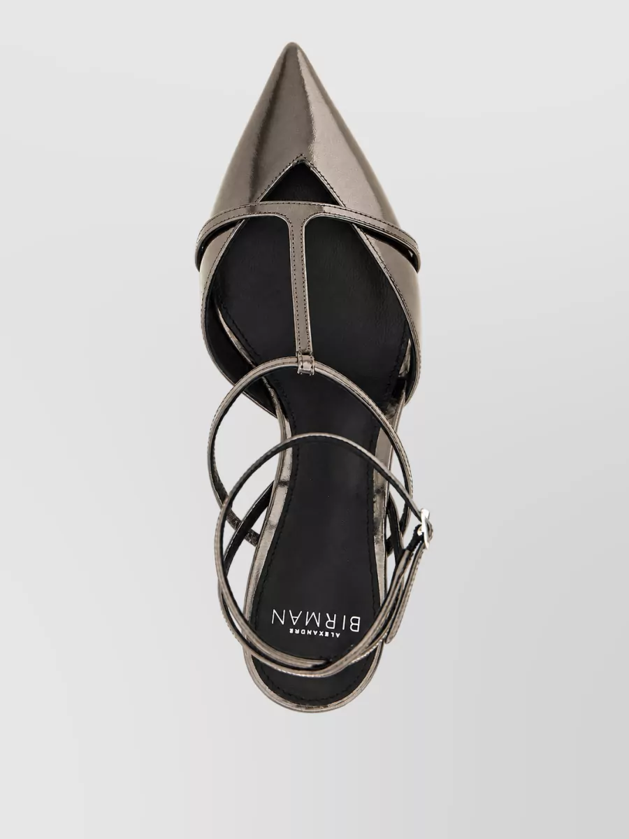 Alexandre Birman Leather T-Strap Pumps