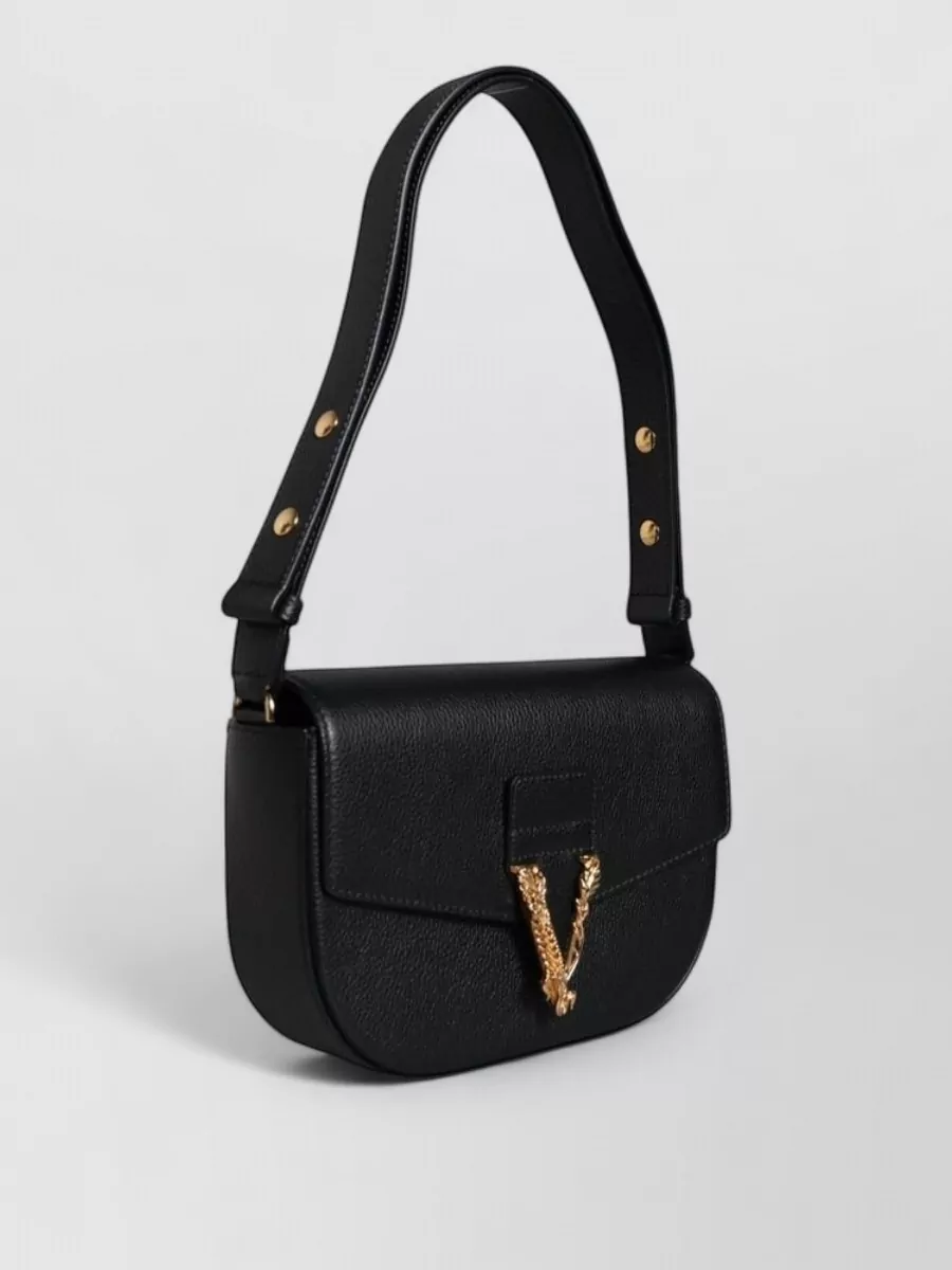 Versace La Medusa Leather Shoulder Bag