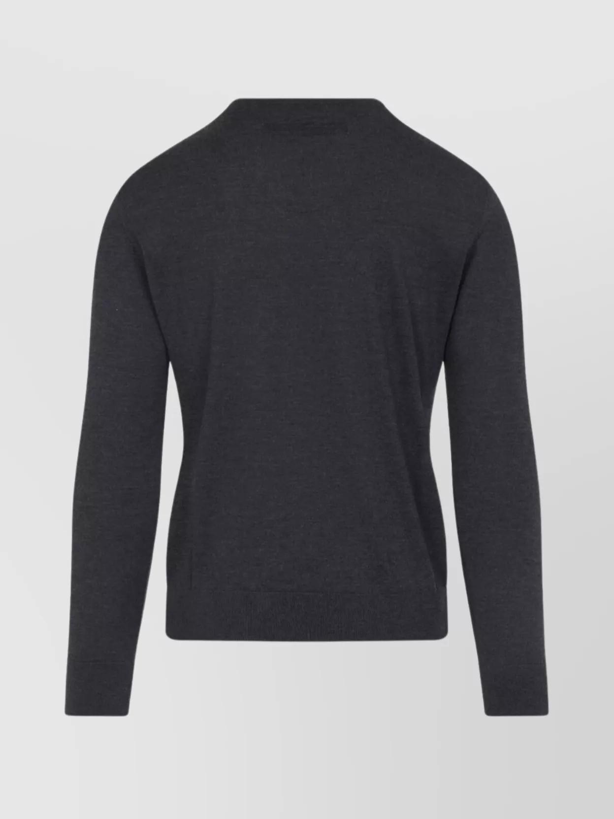 Zegna Soft Cashmere Crewneck Sweater With Ribbed Cuffs And Hem In Black
