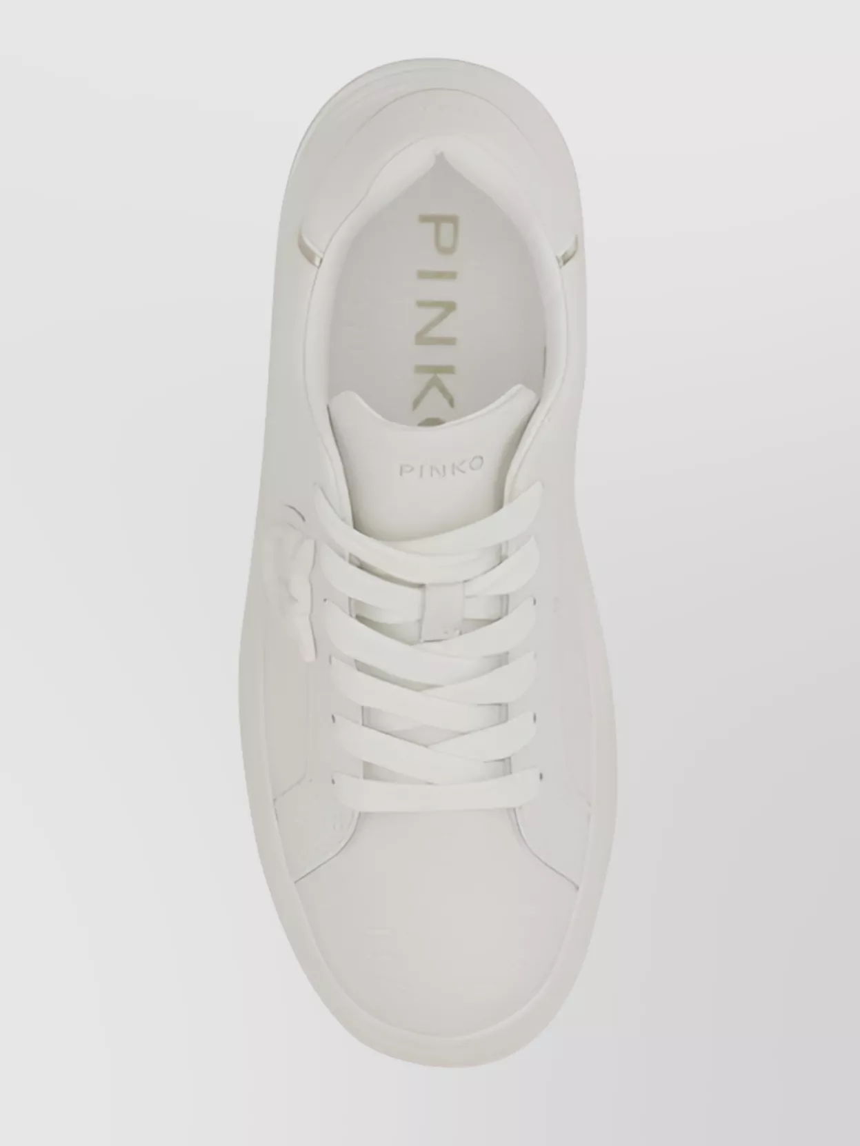 Pinko Chaussures De Tennis En Cuir Avec Semelle Plateforme