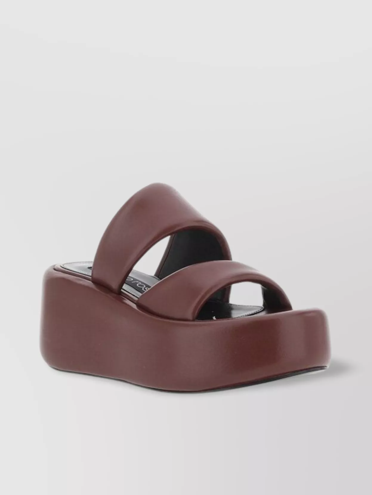 Shop Sergio Rossi Crossed Straps Open Toe Platform Sandals
