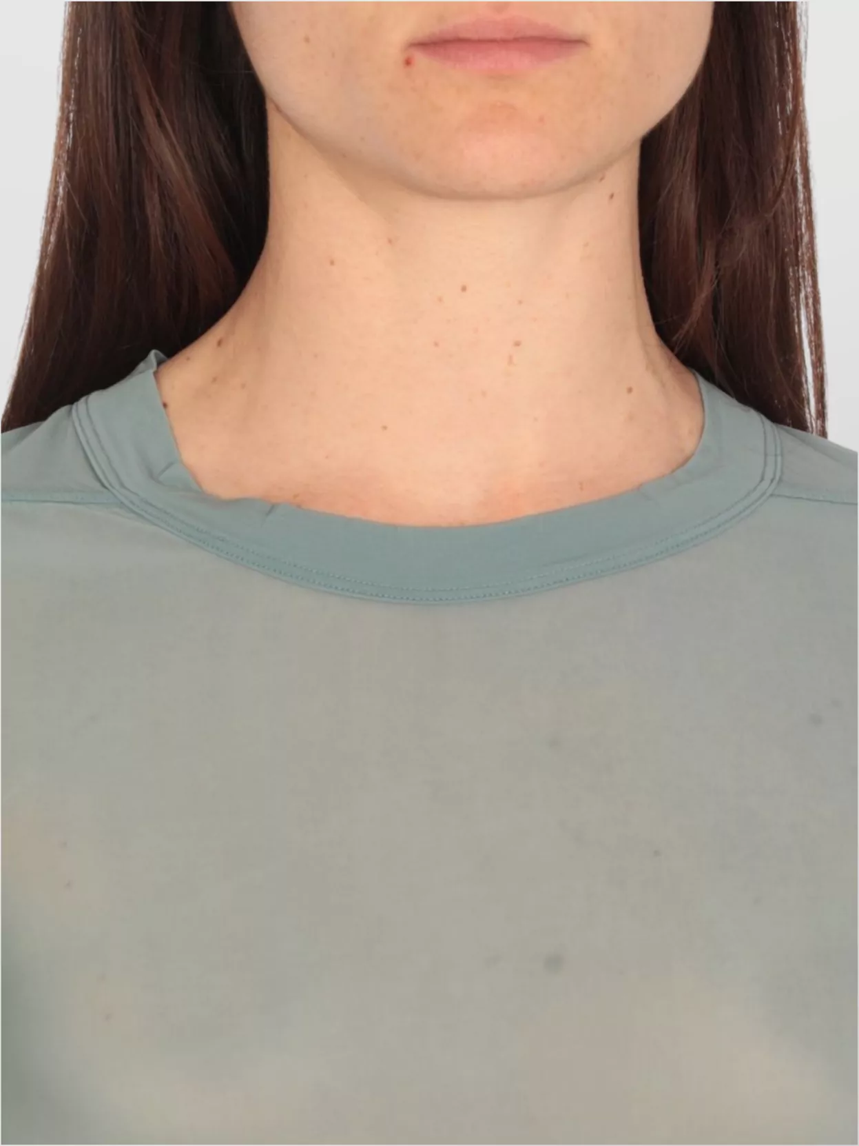 Rick Owens Crew Neck Sheer Fabric Stretchy Top