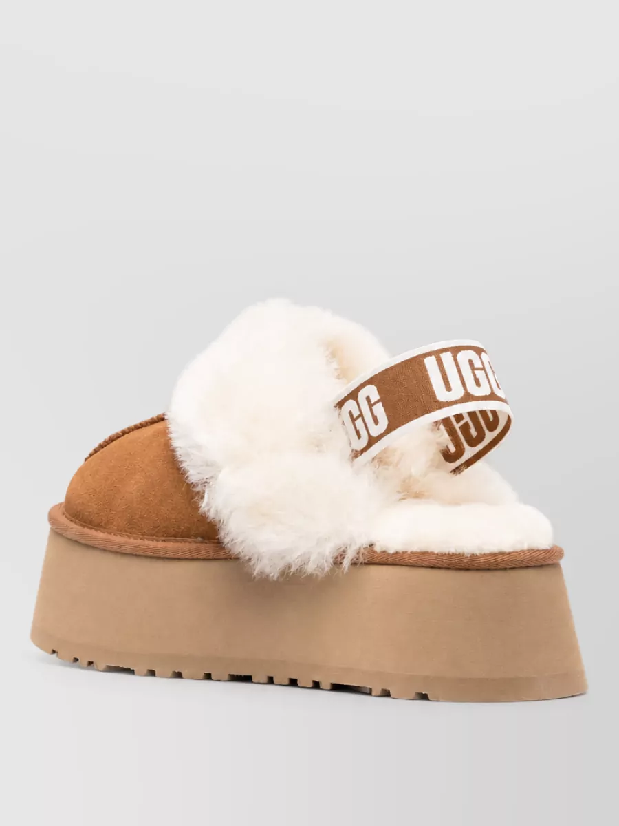 Ugg suede leather platform mules