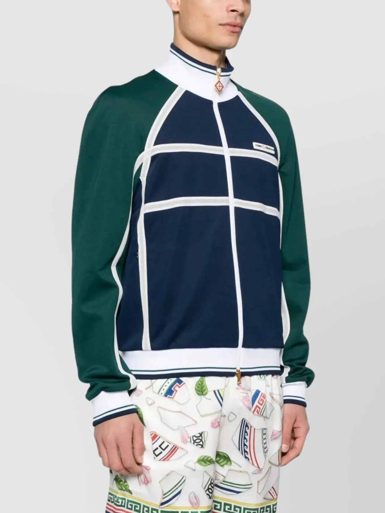 Casablanca Men's Mesh Tape Track Jacket