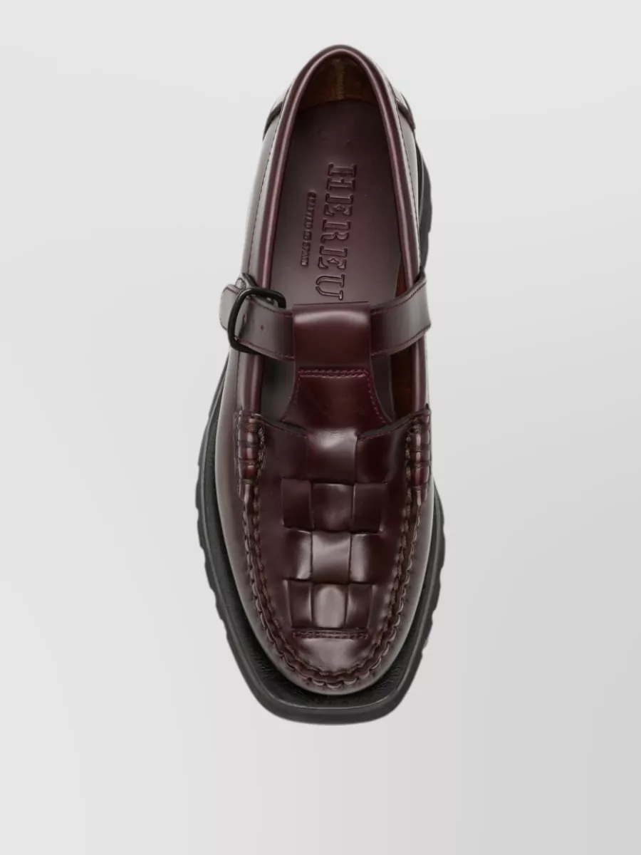 Hereu Leather Woven Loafers
