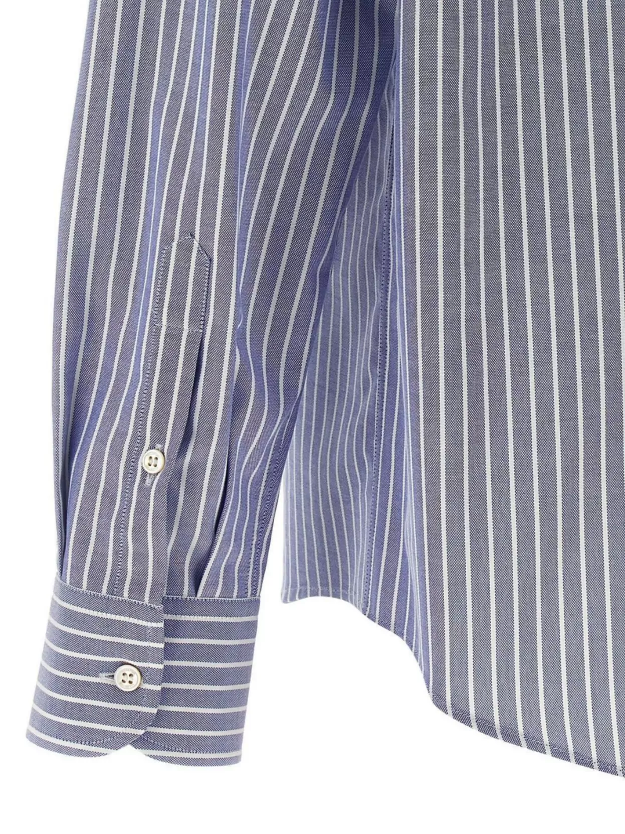 VALENTINO LOGO SHIRT WITH VERTICAL STRIPES AND FRONT POCKET