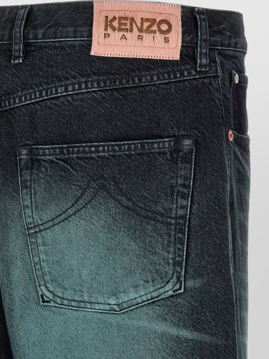 Kenzo Denim High-Rise Wide-Leg Jeans