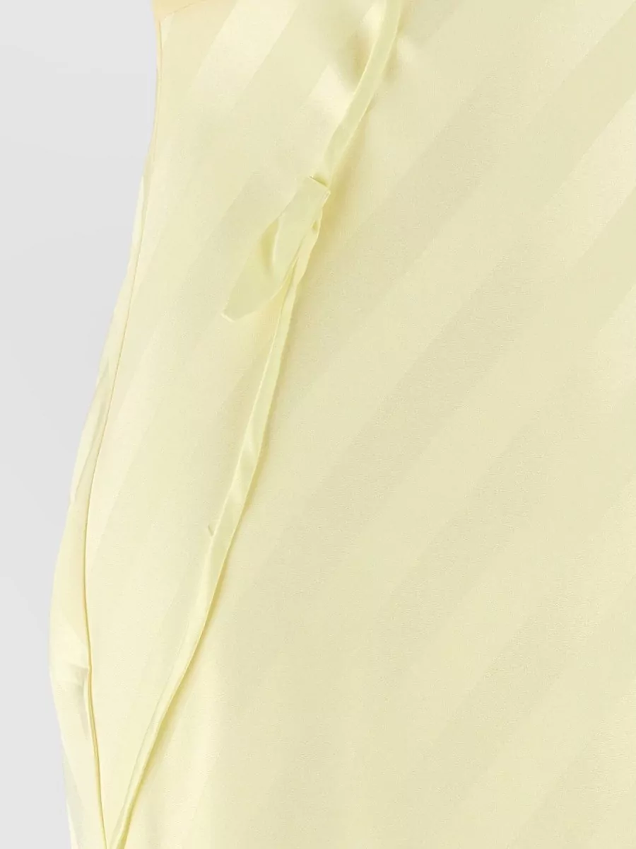 Self-Portrait Striped Satin Maxi Dress