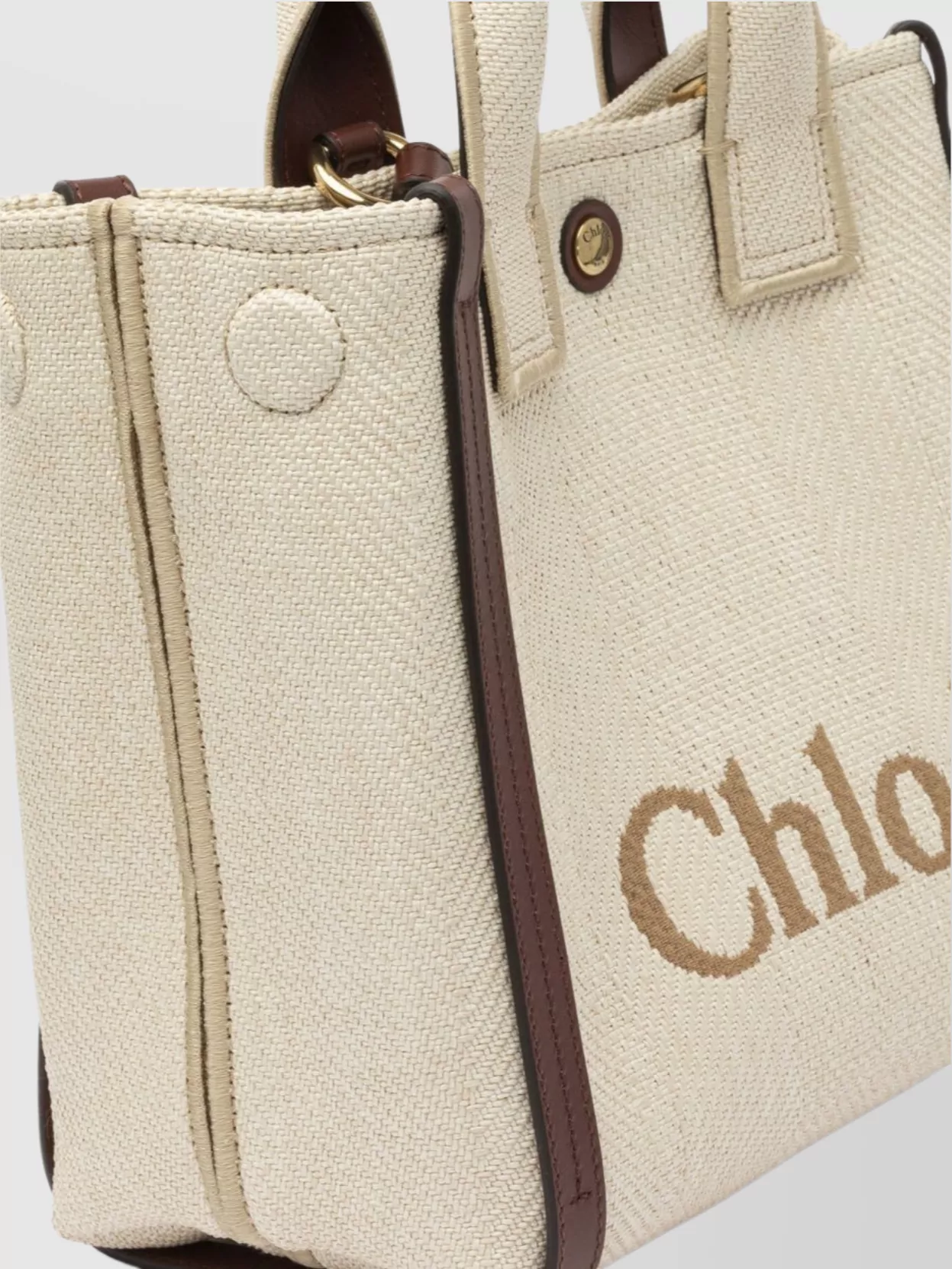 Chloé Tote Handles Contrast Trim Shoulder Bag