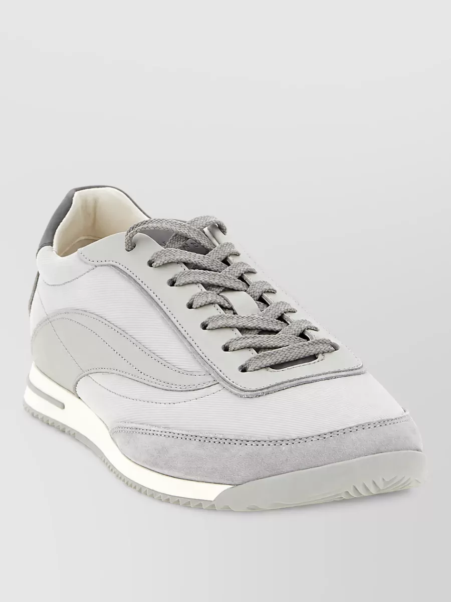 Brunello Cucinelli nubuck panel low-top sneakers