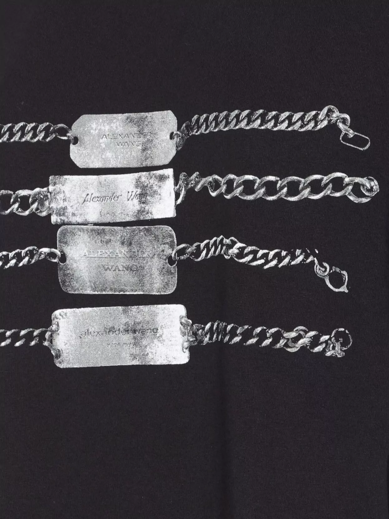 Alexander Wang Graphic Print Crewneck Short Sleeve Top