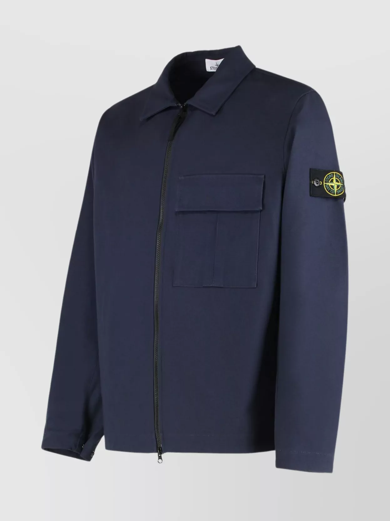 Stone Island Cotton Panama Long Sleeve Overshirt