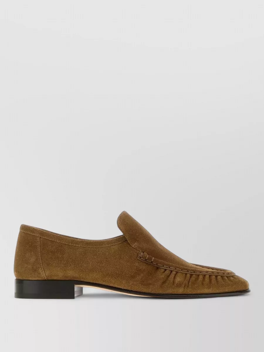 The Row suede loafers