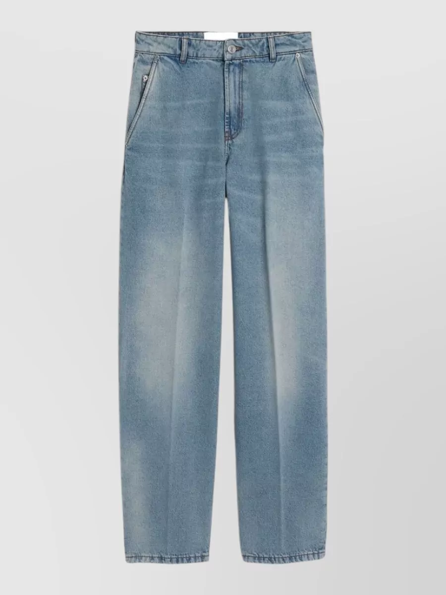 Ami Paris Denim Balloon Fit Regular Waist Baggy Jeans