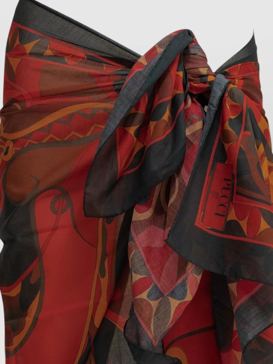Pucci Cotton Floral-Print Sarong