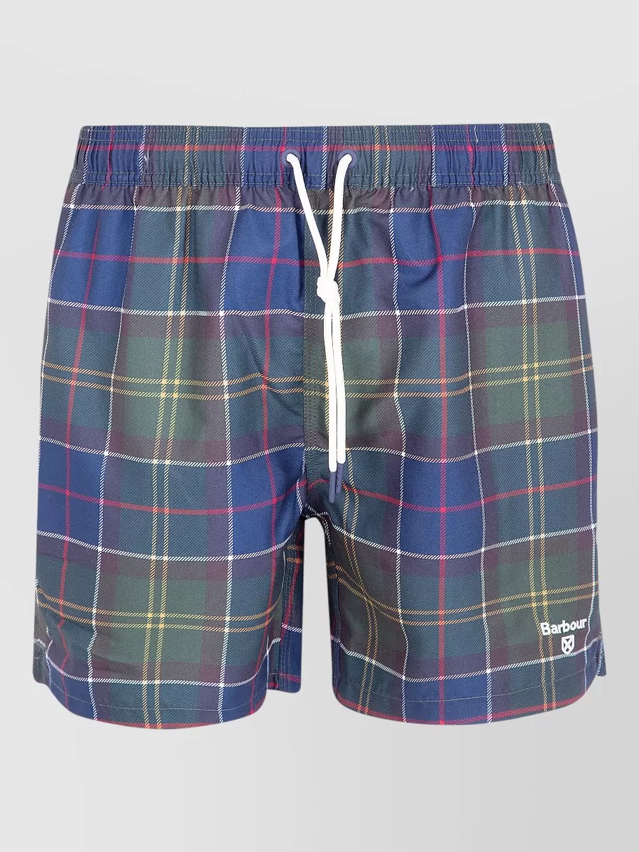 Barbour tartan swim shorts