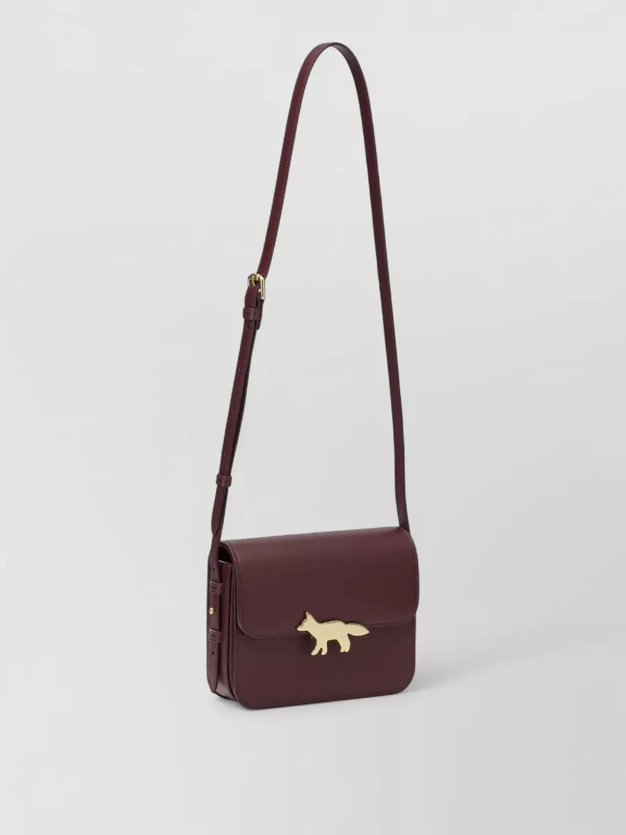 Maison Kitsuné Leather Shoulder Bag