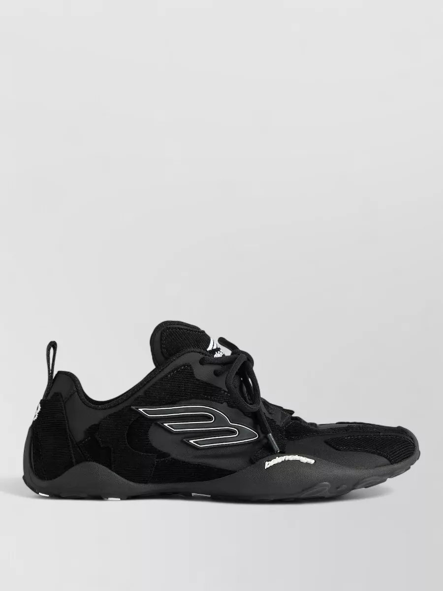 Balenciaga Ultra Monday Corduroy Nylon Sneakers Pull Tab