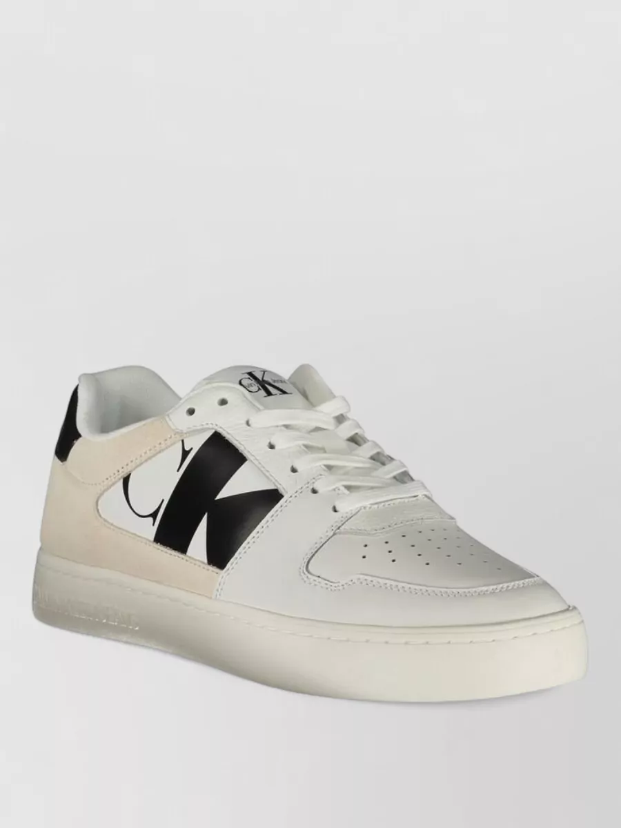 Calvin Klein leather lace-up sneakers