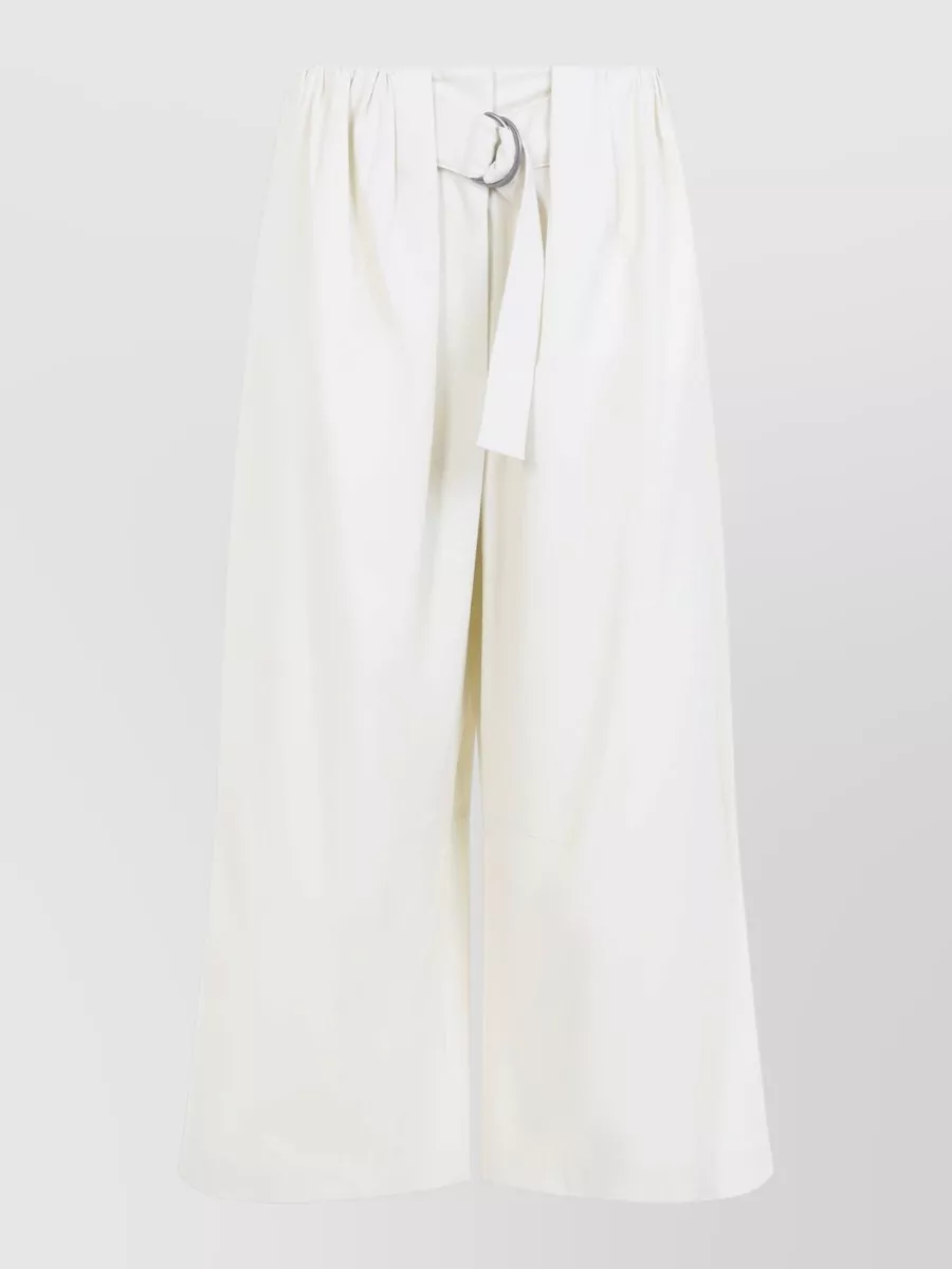 Loewe Cropped Wide-Leg Belted Knee-Length Shorts