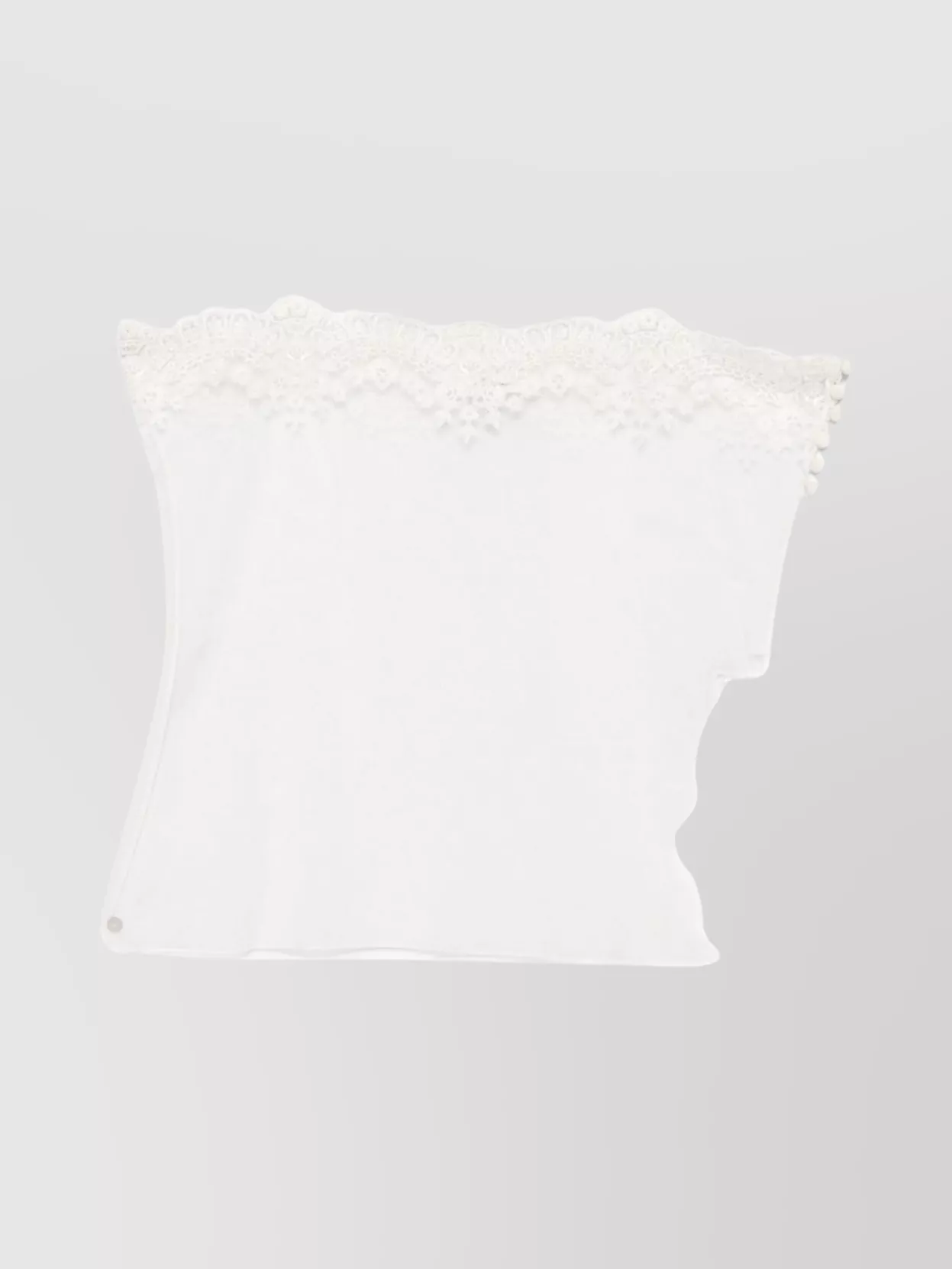 Chloé Sheer Lace Top Spaghetti Straps In White