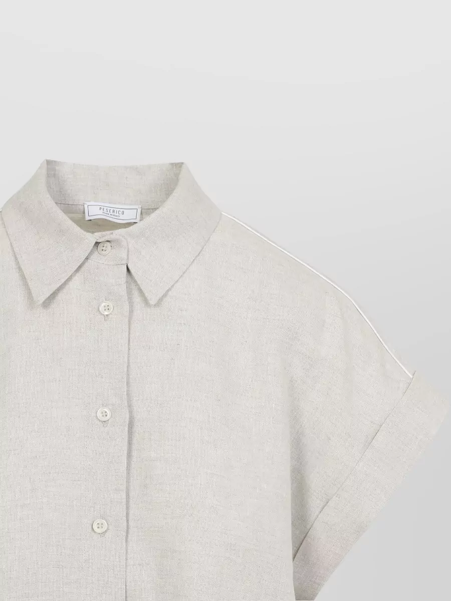 Peserico Linen Short-Sleeve Shirt
