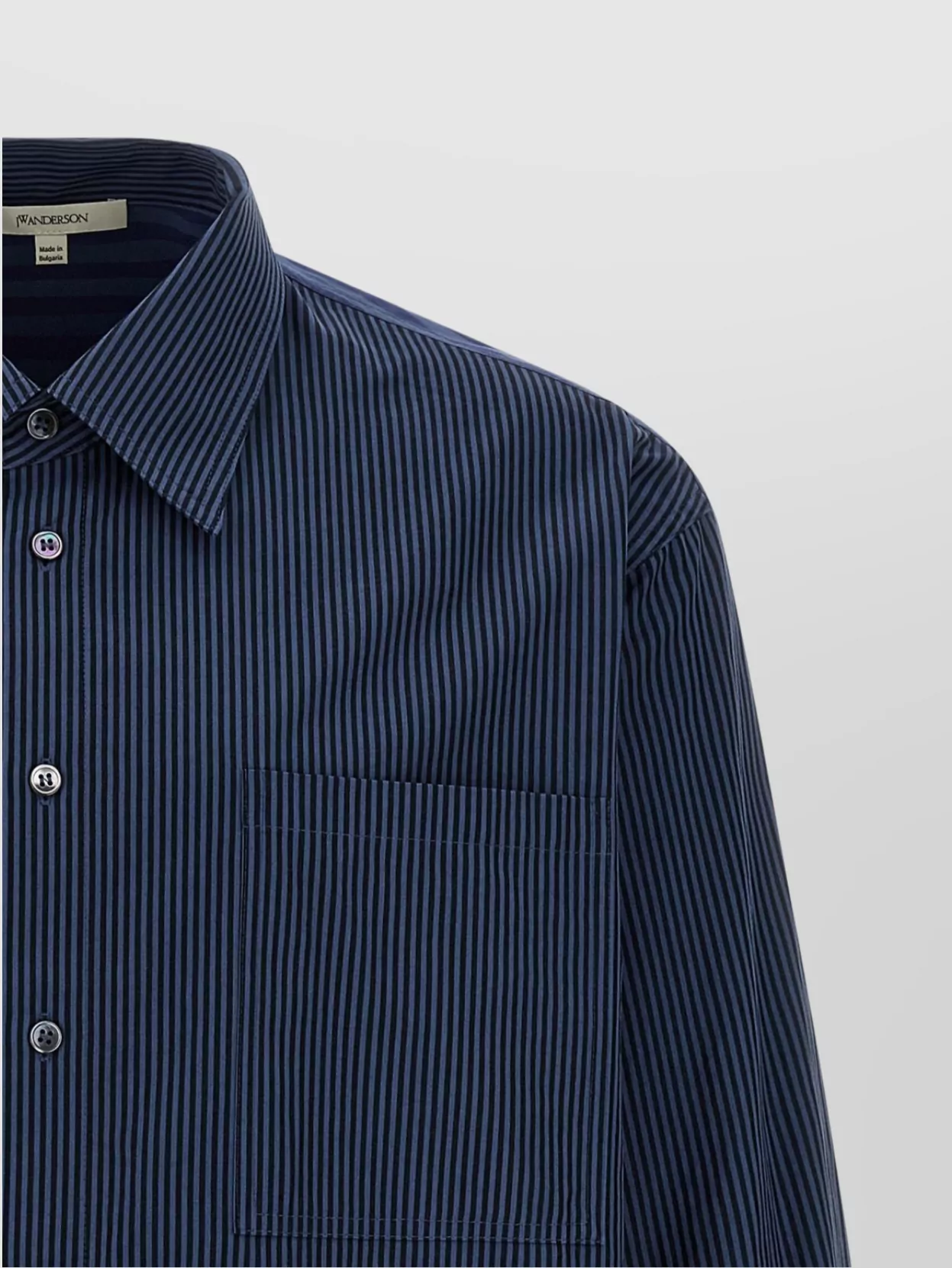Jw Anderson 'Striped Patchword' Shirt With Pocket