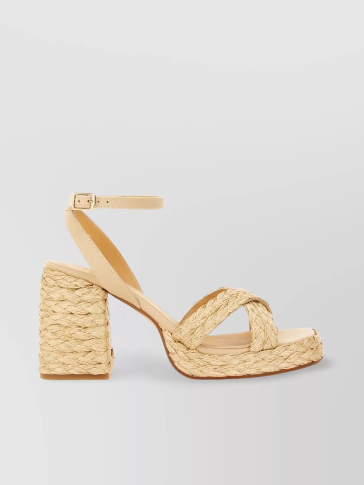 CASTAñER BRAIDED BLOCK HEEL OPEN TOE SANDALS