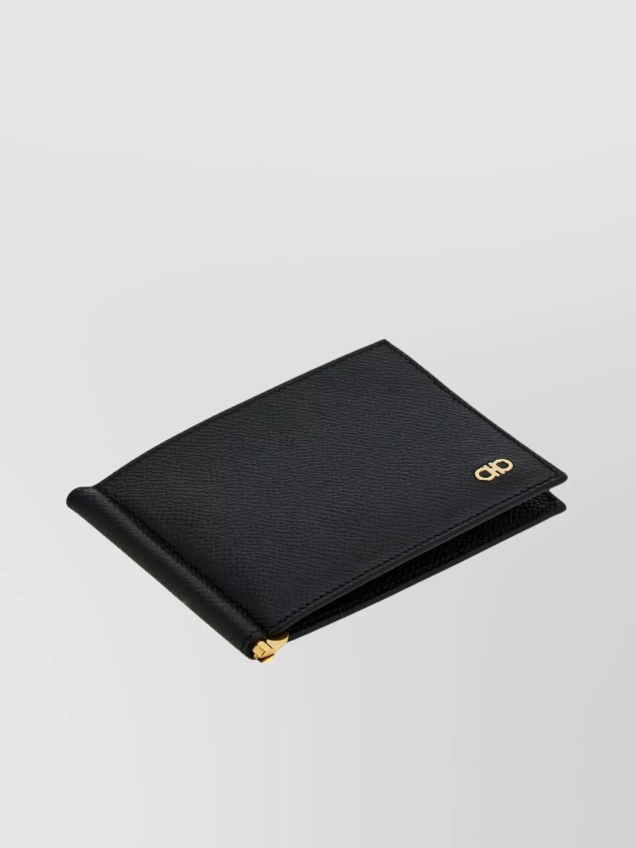 Ferragamo Textured Calfskin Wallet Money Clip