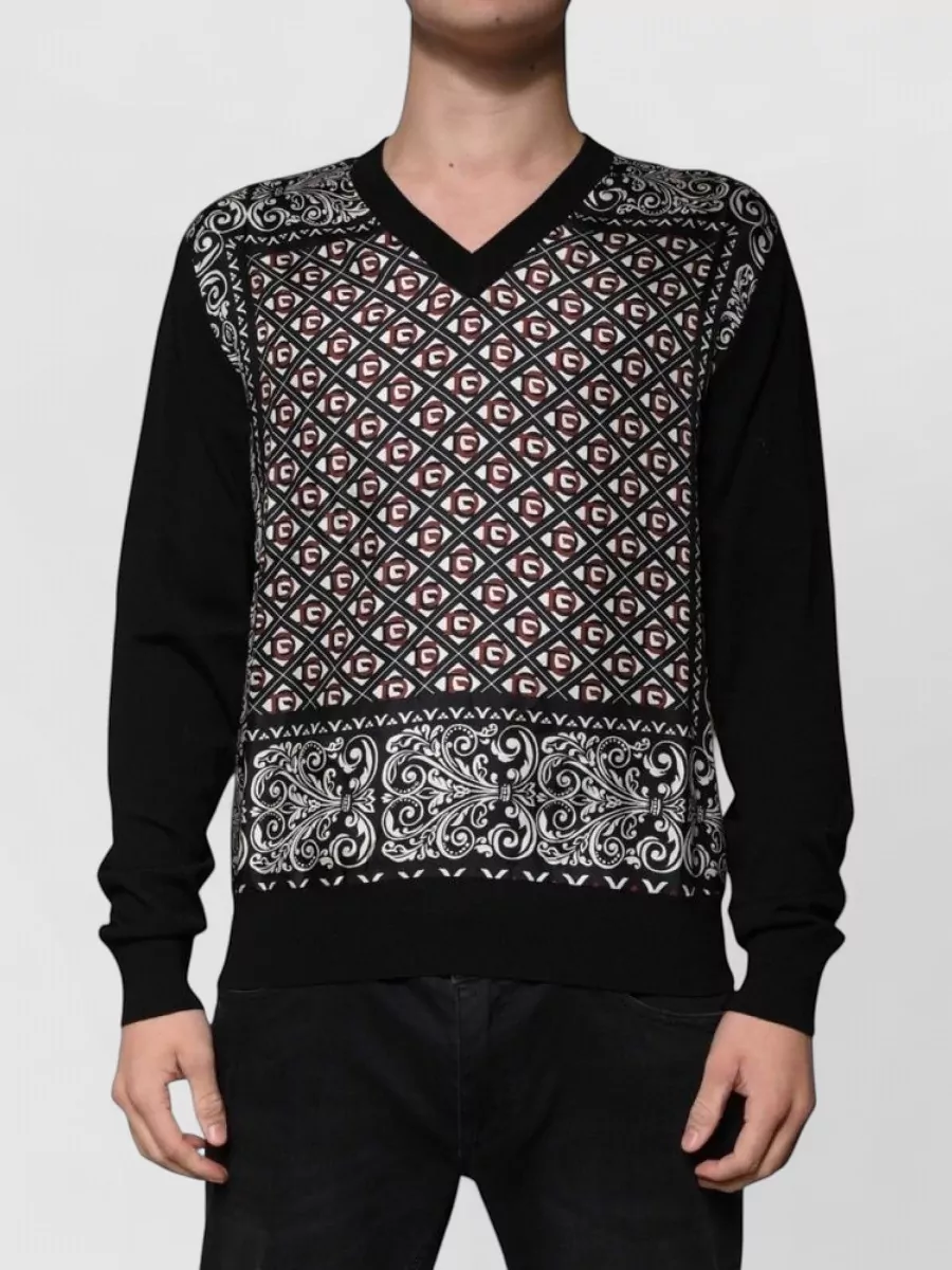 Dolce&Gabbana wool silk v-neck sweater
