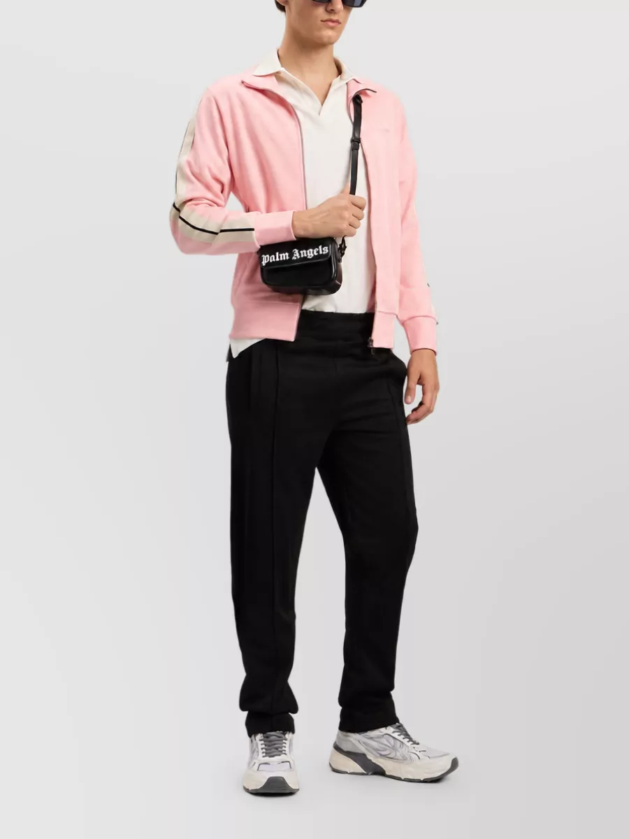 Palm Angels Curved Logo-Print Straight-Leg Trousers