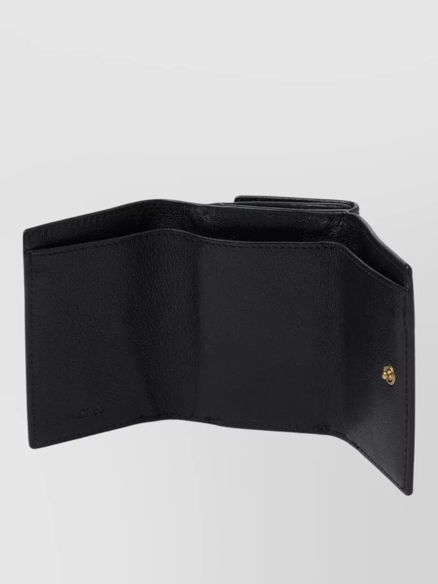 Chloé Small Leather Wallet Gold Tone Hardware