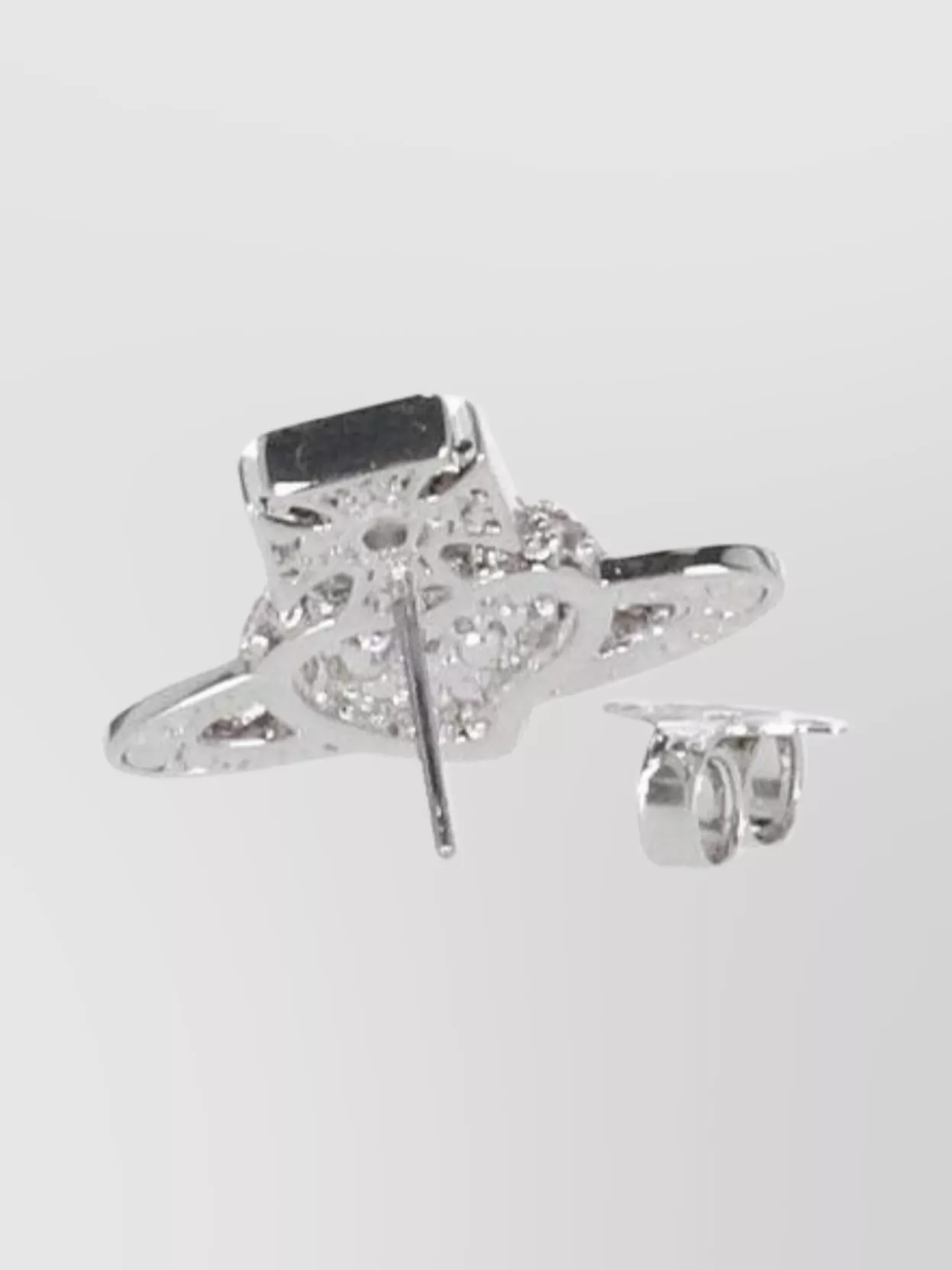 Vivienne Westwood Crystal Planet Brass Stud Earrings