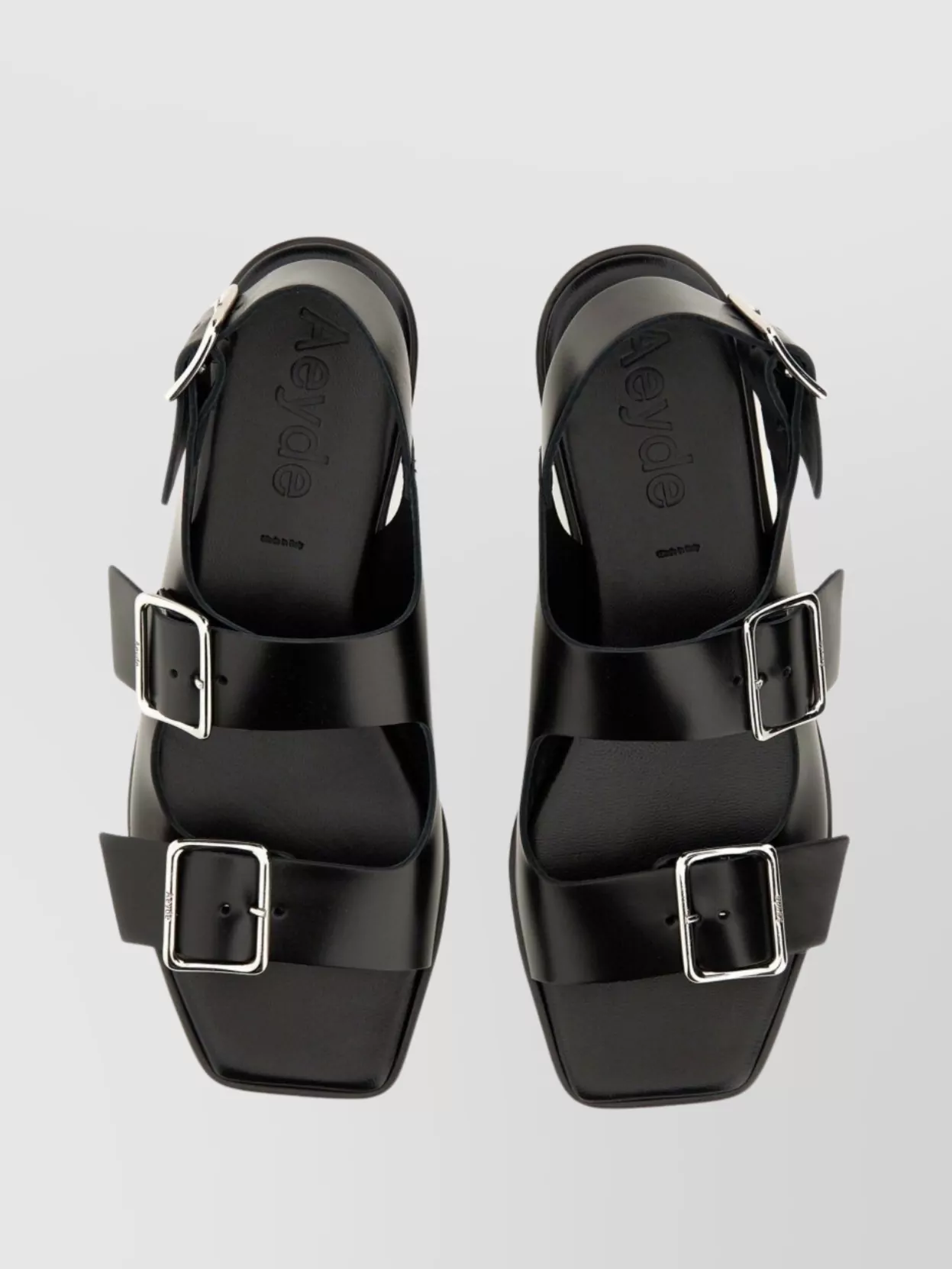 Aeyde Adjustable Strap Flat Sole Sandals