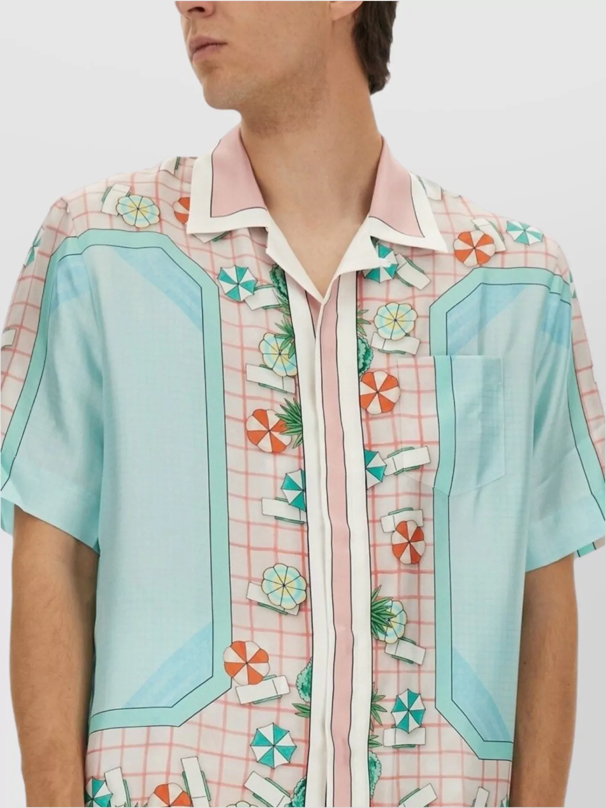 Casablanca Pocketed Graphic Short-Sleeve Shirt