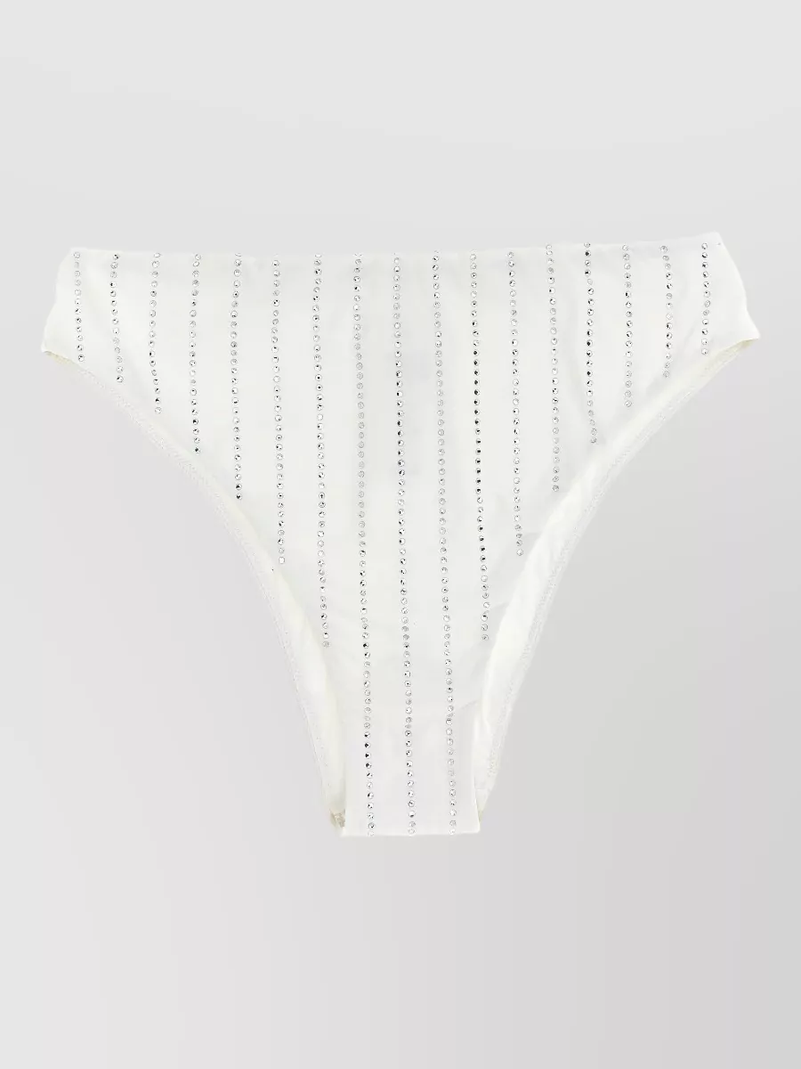 Mc2 Saint Barth Rhinestone high-cut bikini bottoms