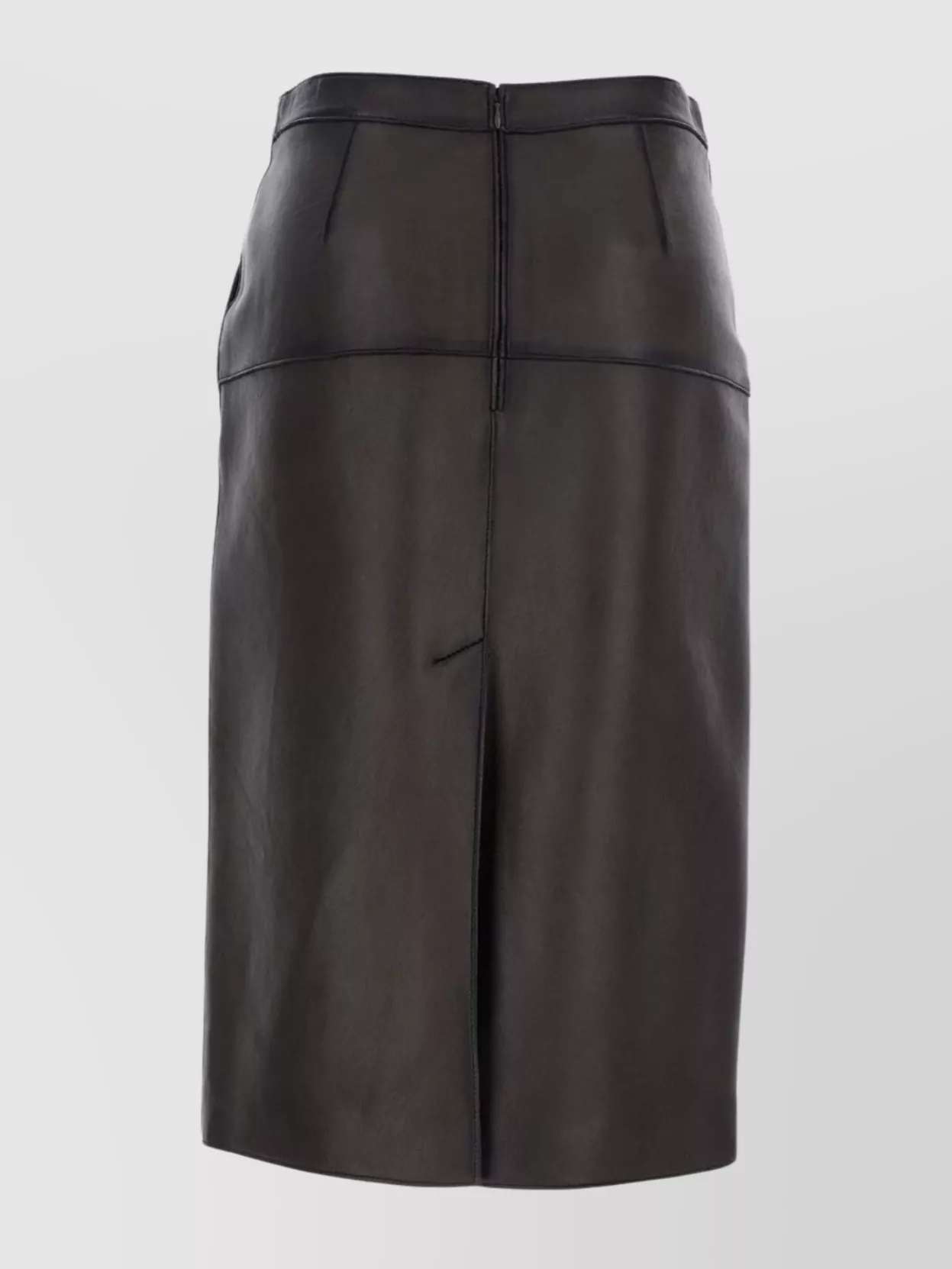 P.a.r.o.s.h Midi Skirt With High Waist Design In Brown