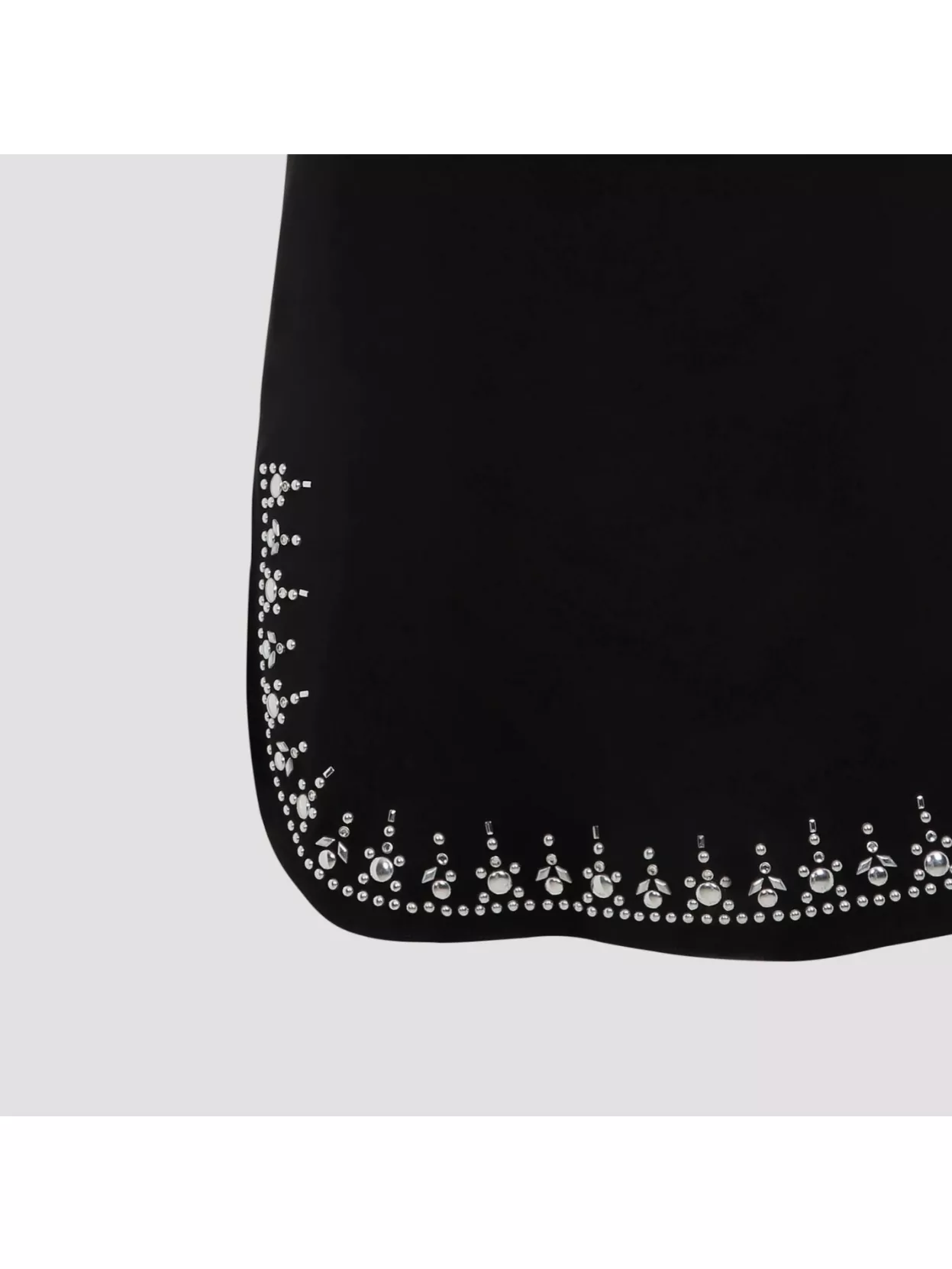 Paco Rabanne Mini Dress With Asymmetric Hem And Silver-Tone Studs