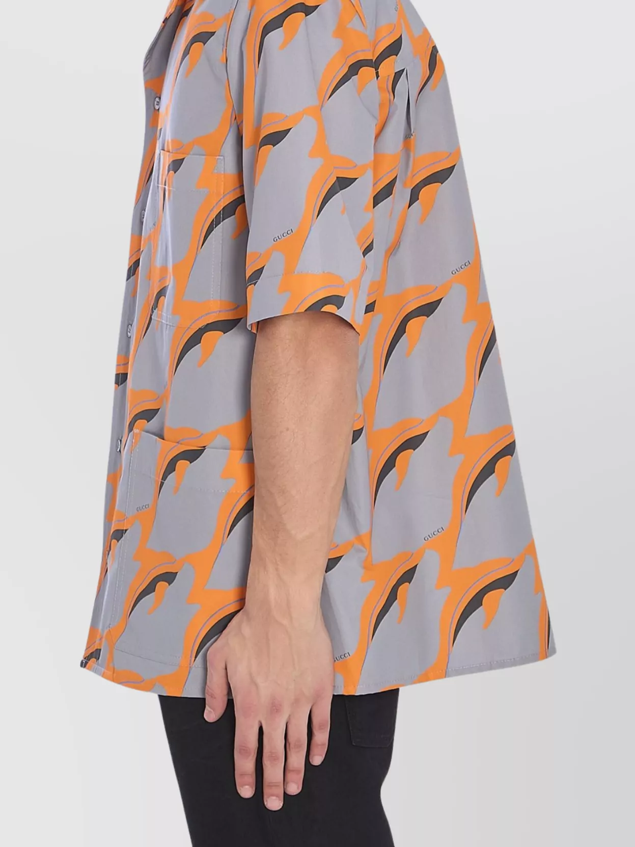 Gucci Boxy Fit Dolphin Print Shirt