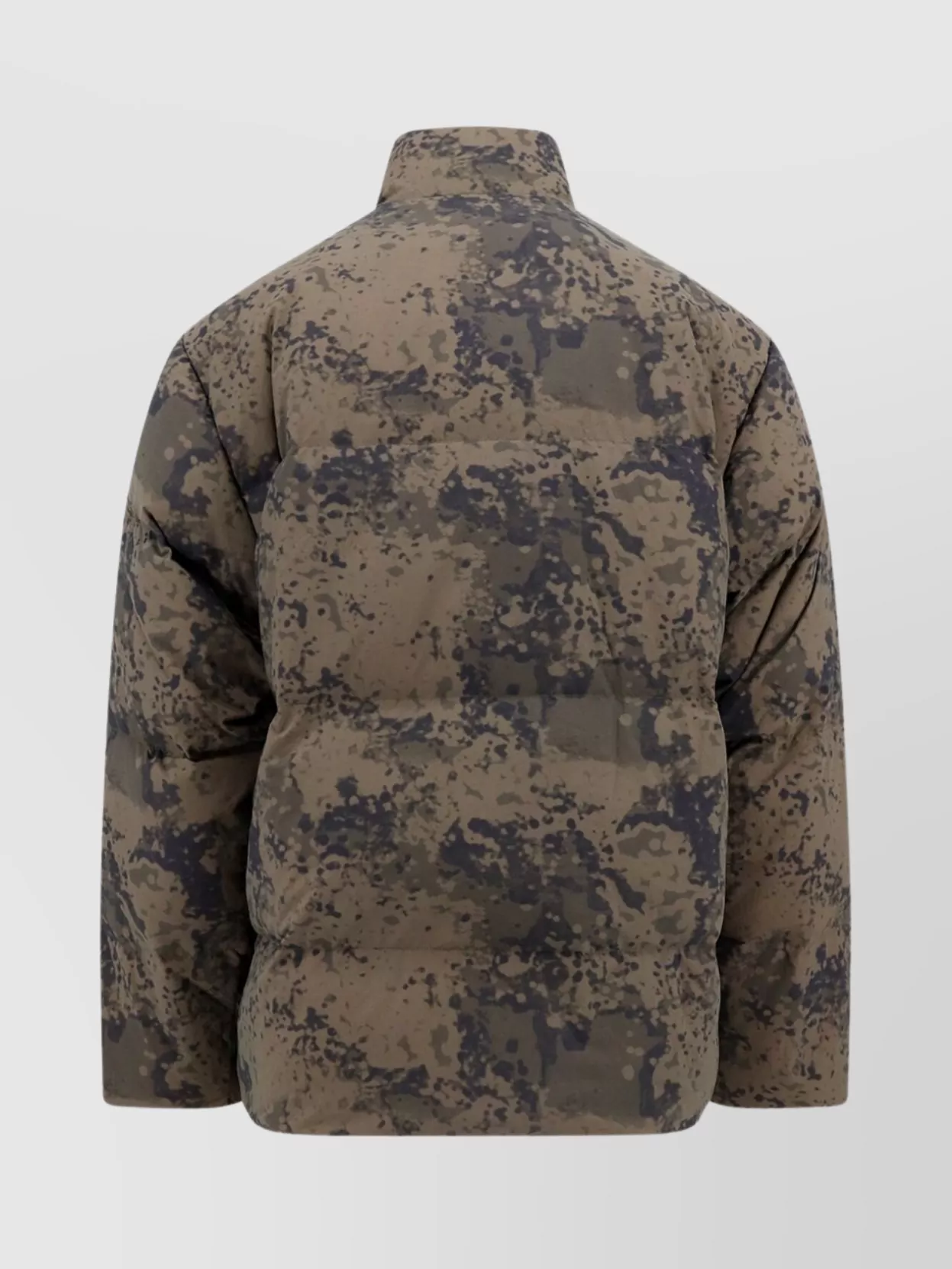 Shop Represent Camouflage Motif Quilted Nylon Jacket