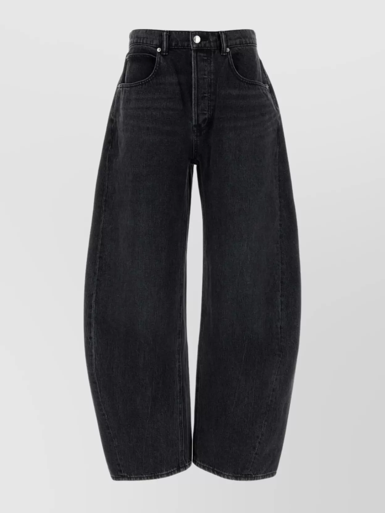 Shop Alexander Wang High-waisted Wide-leg Jeans Featuring Back Pockets