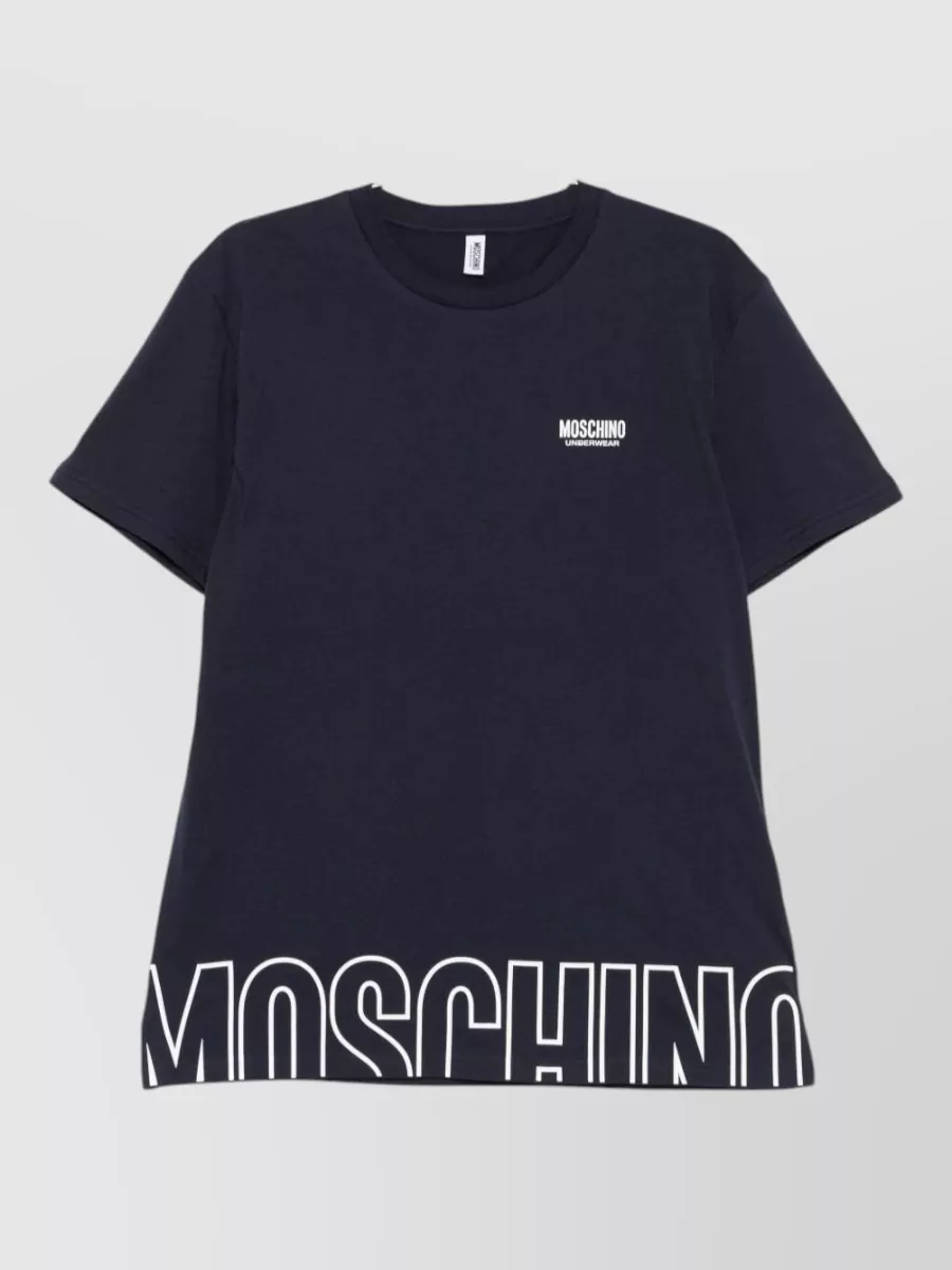 Moschino cotton logo print short sleeve t-shirt