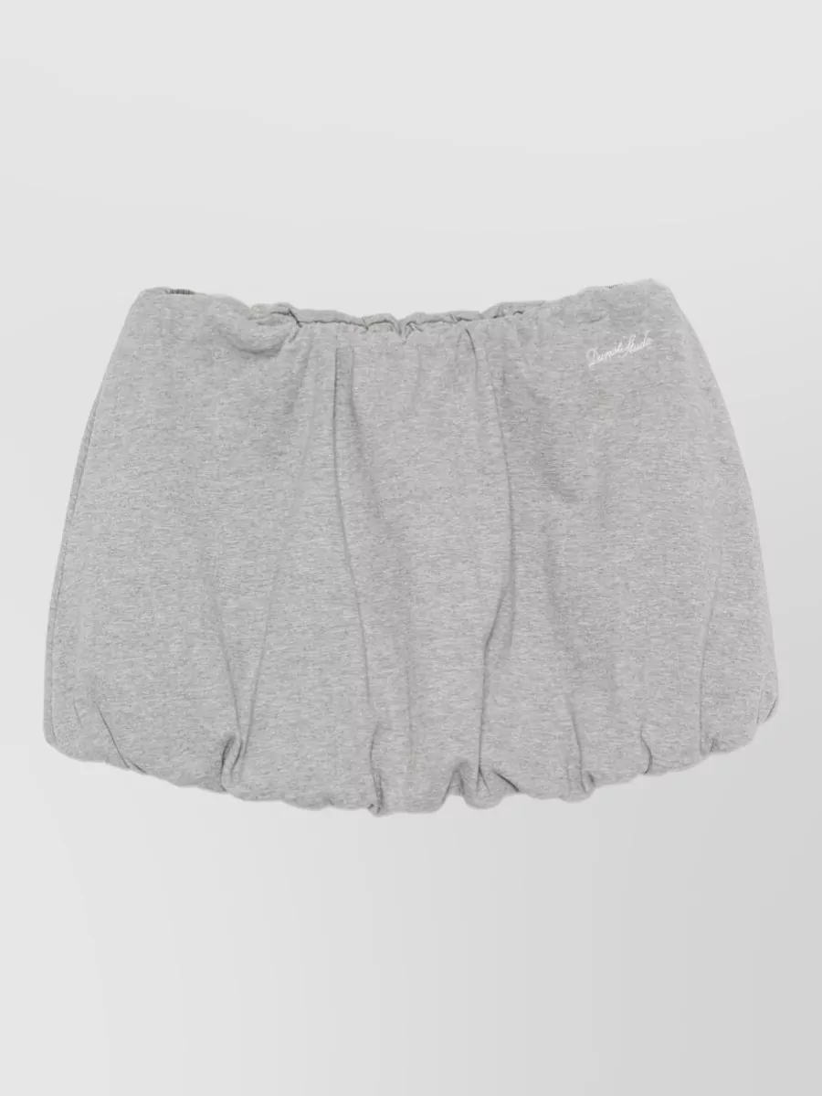 Dunst gathered jersey bubble mini skirt