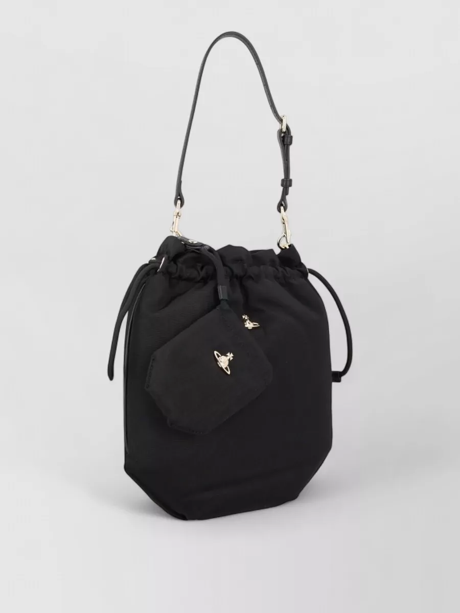 Vivienne Westwood Orb Viscose Drawstring Shoulder Bag