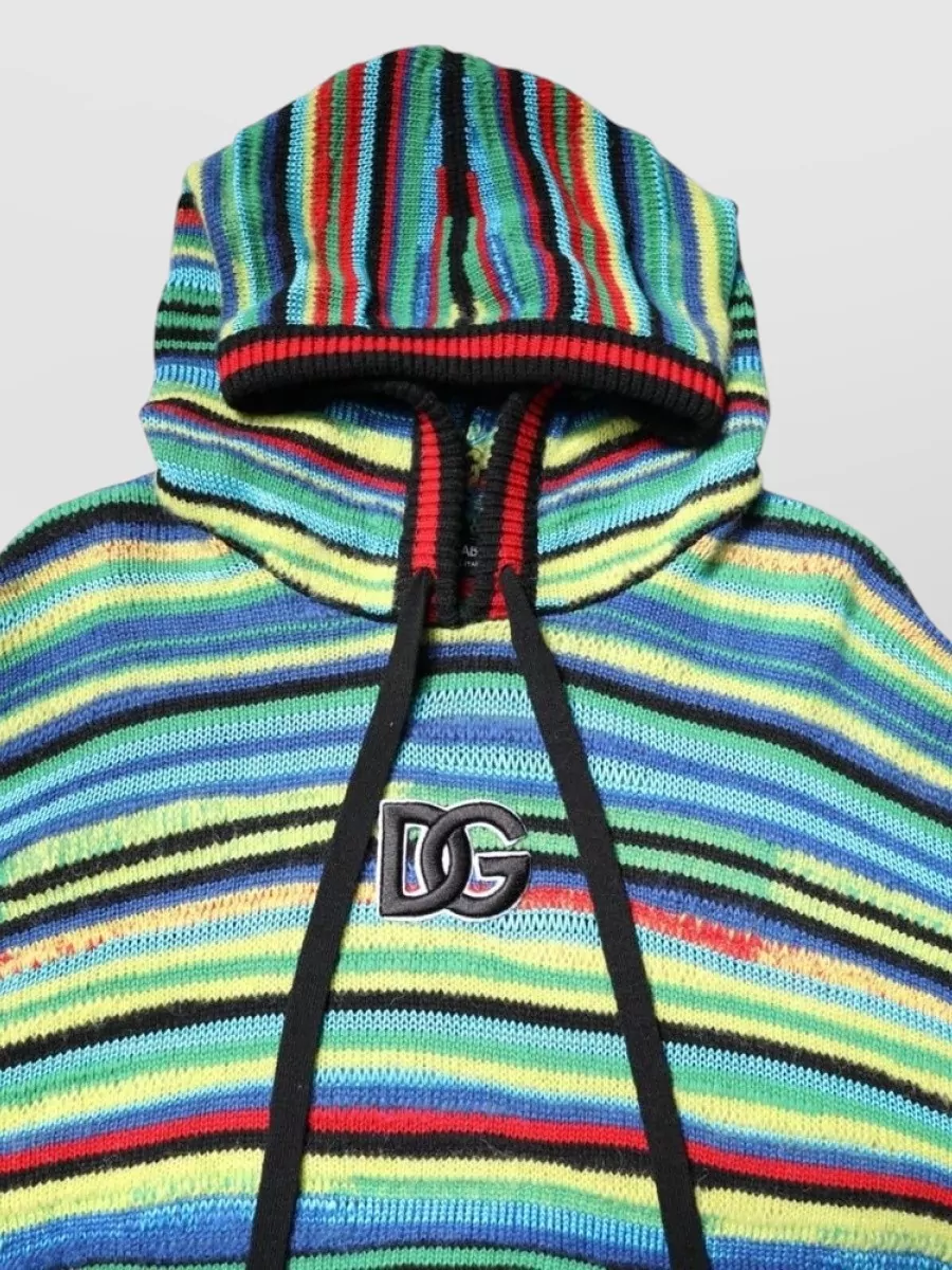 Dolce&Gabbana Striped Hooded Sweater