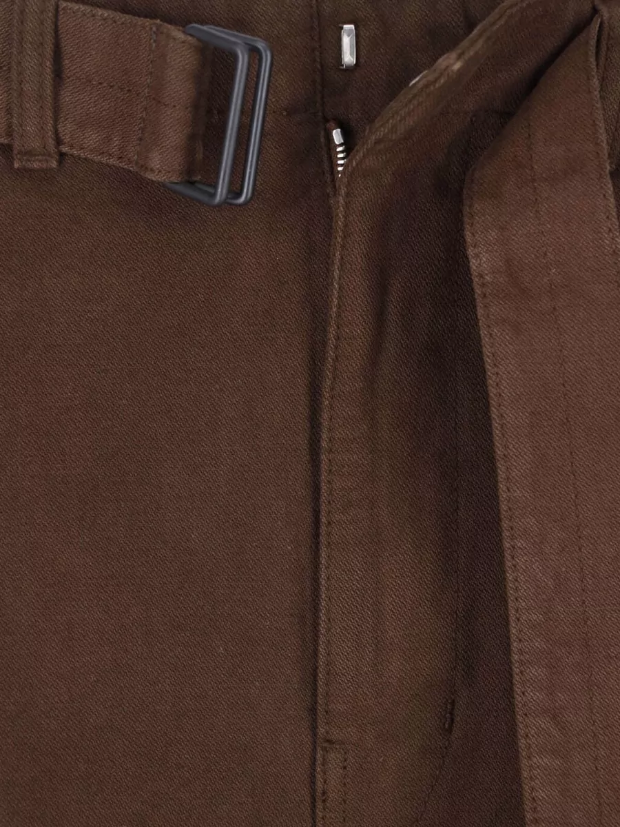 Lemaire Cotton Twill Straight-Leg Belted Trousers