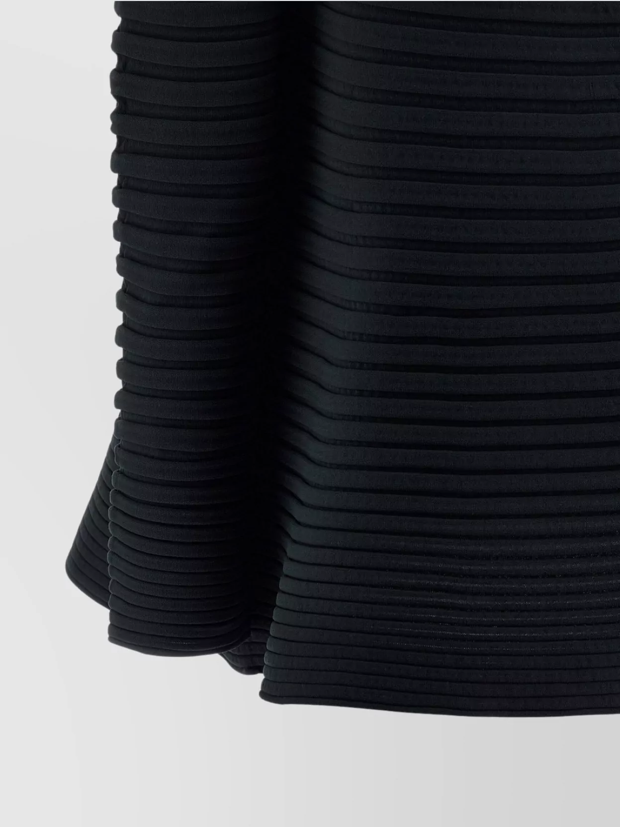 Pleats Please Issey Miyake Long Sleeve High Neck Flared Hem Top