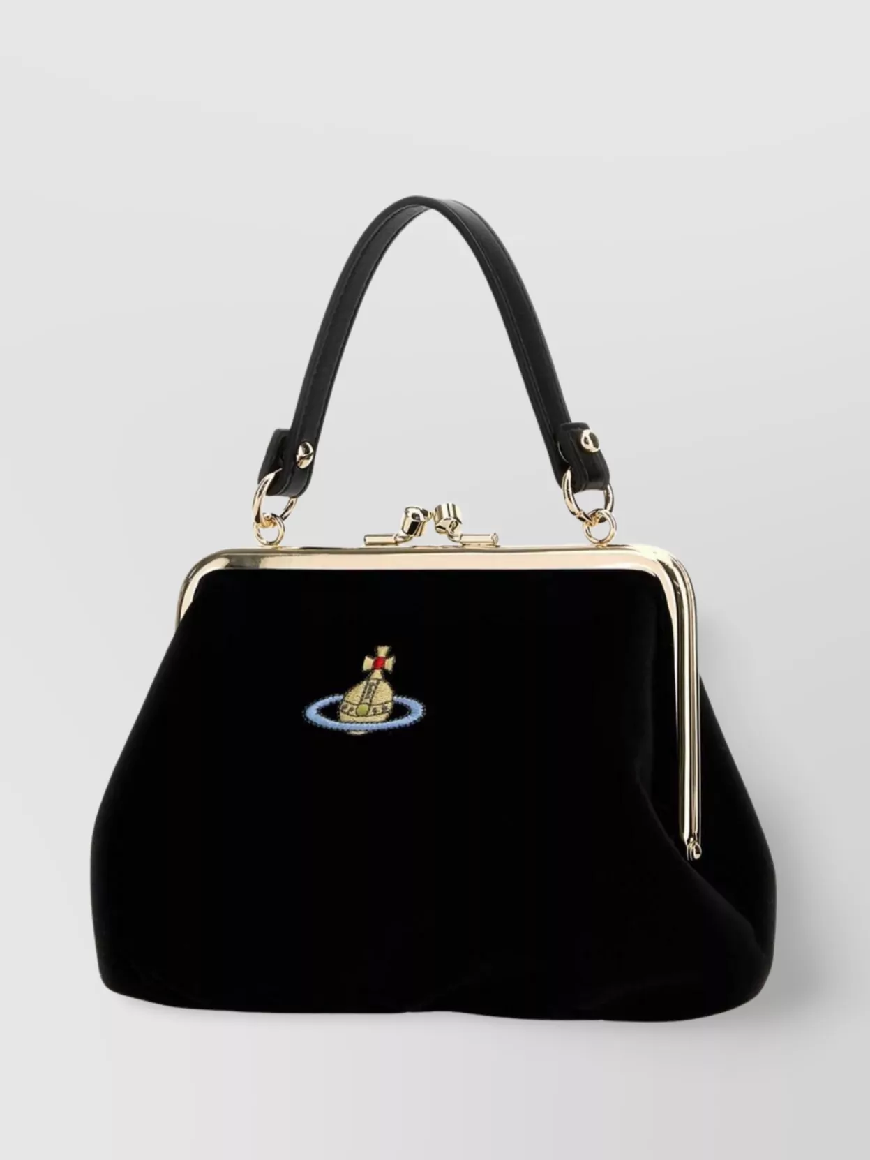Vivienne Westwood Velvet Handbag Gold-Tone Hardware