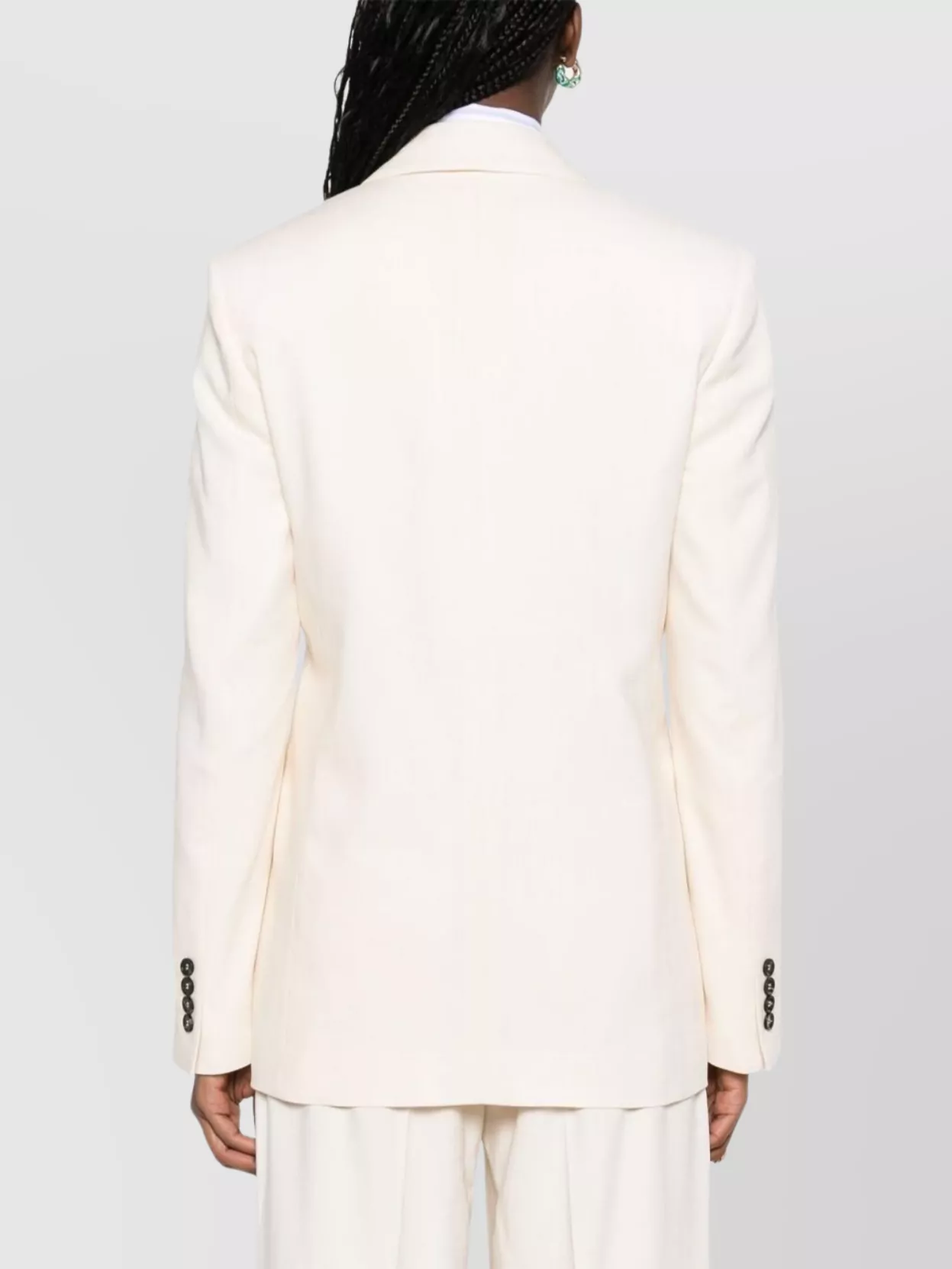 Msgm Viscose Jacket With Chest Patch Pocket In White