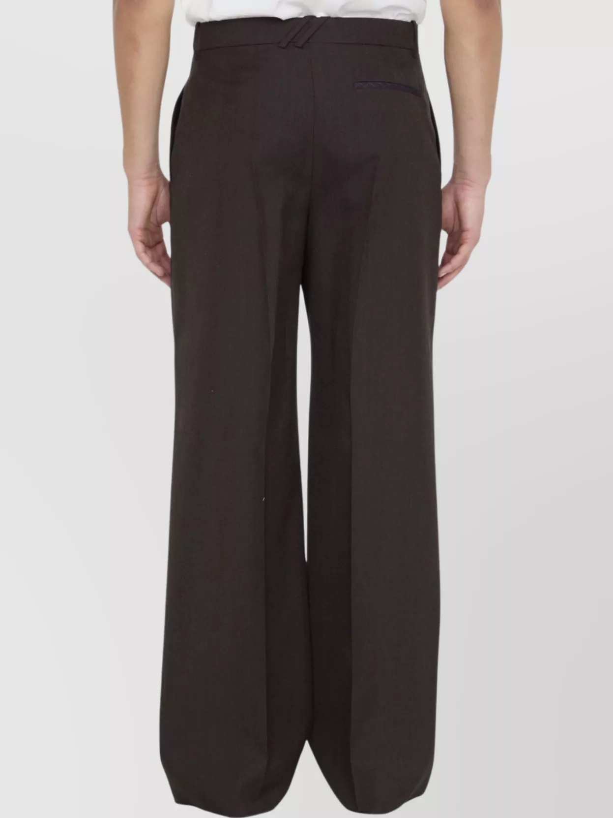 Burberry Wide Leg Wool Trousers